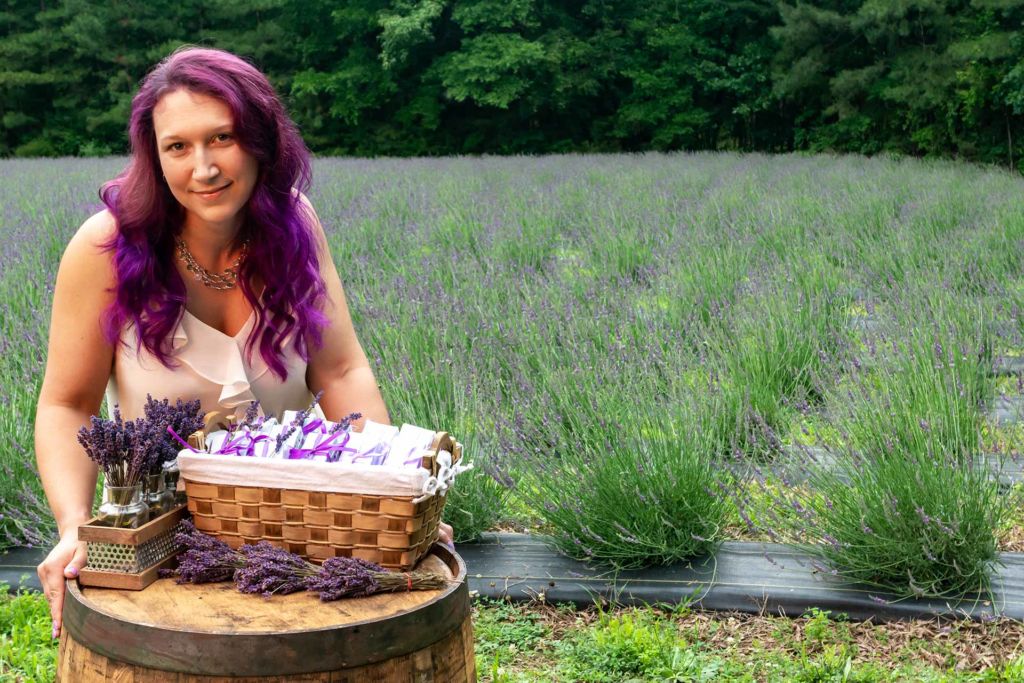 Valerie With Soaps and Lavender Bundles